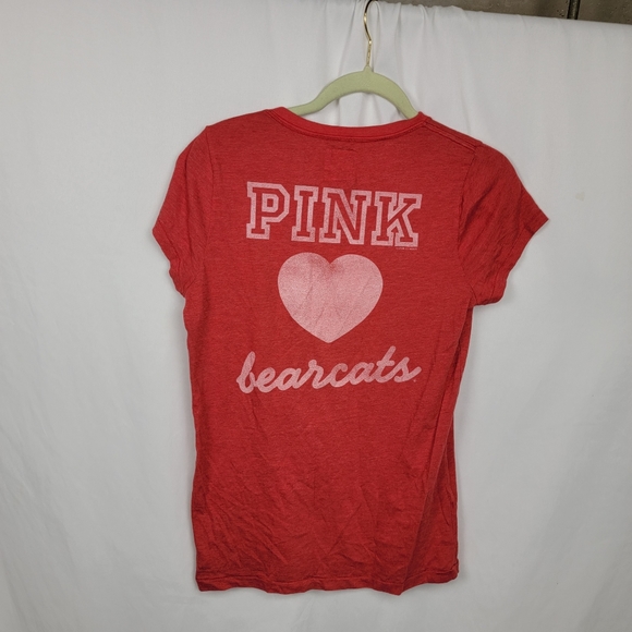 Download PINK Victoria's Secret Tops | Vs Pink Cincinnati Bearcats Uc Graphic V Neck Tee | Poshmark